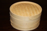 8 Inch Bamboo Steamer Set-2 Steamer Baskets With 1 Lid V610-BAMSTEA-8