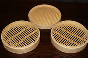 9 Inch Bamboo Steamer Set-2 Steamer Baskets With 1 Lid V610-BAMSTEA-9