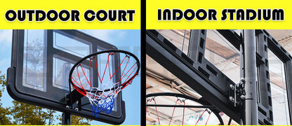 Basketball Hoop Stand System Portable Adjustable Height Ring Backboard Net Rim V610-BAS-0021A