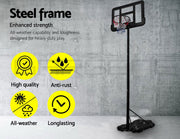 Basketball Hoop Stand System Portable Adjustable Height Ring Backboard Net Rim V610-BAS-0021A