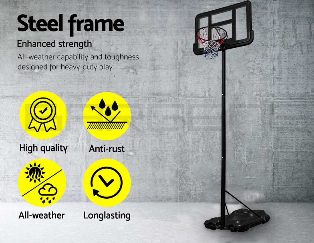 Basketball Hoop Stand System Portable Adjustable Height Ring Backboard Net Rim V610-BAS-0021A