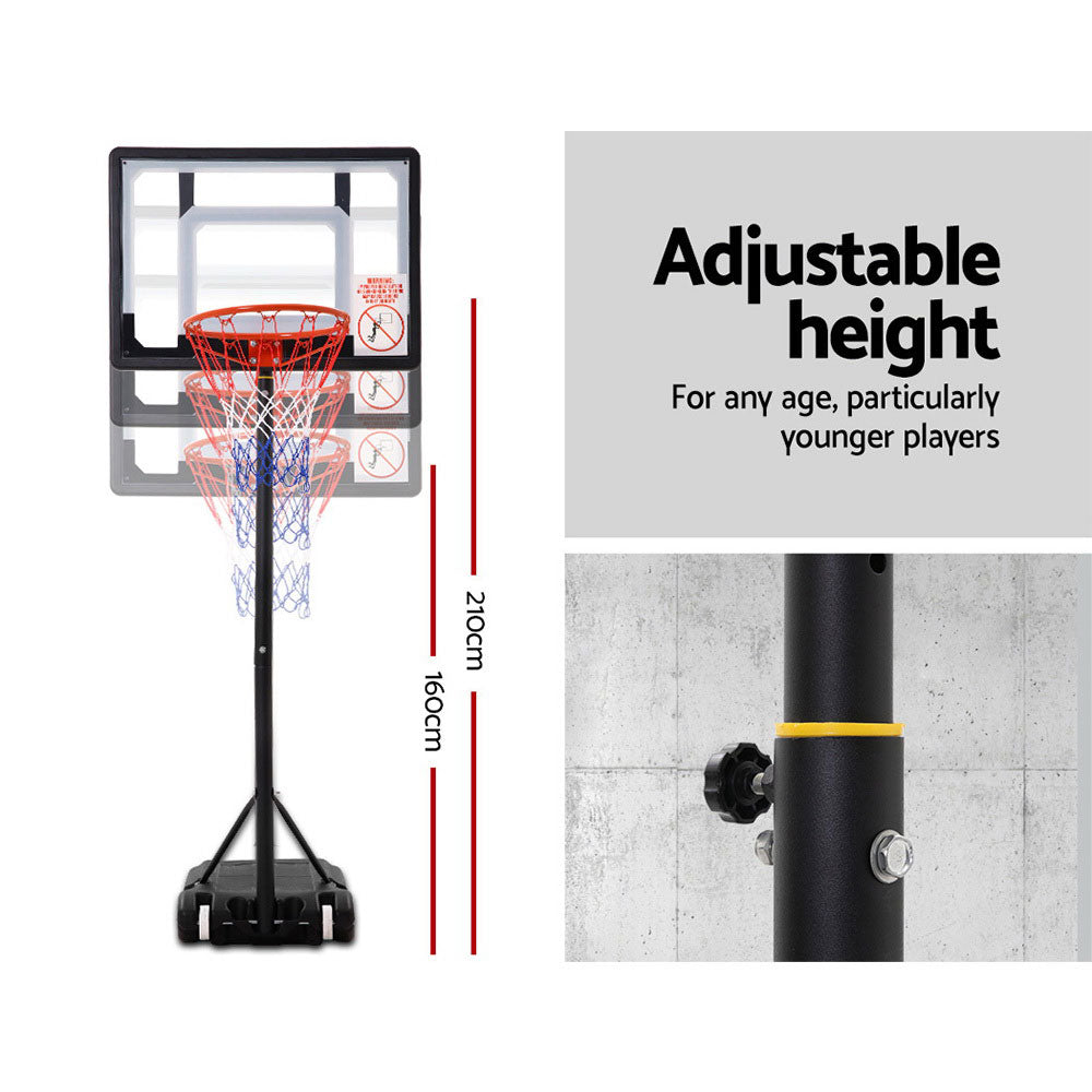 Adjustable Portable Height Kids Basketball Stand System Net Rim Ring Hoop Set V610-BAS-018C-TH