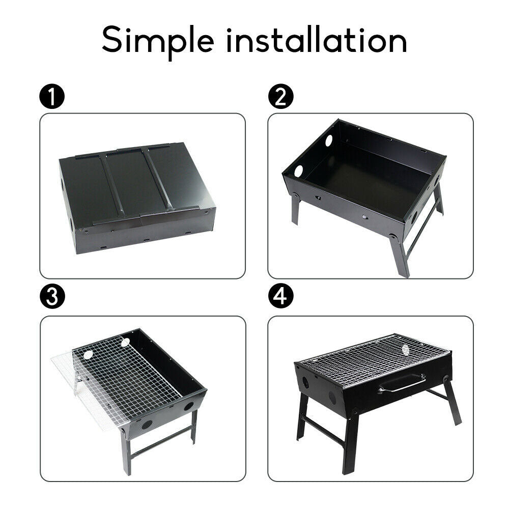 Outdoor Camping Portable & Foldable Charcoal BBQ Grill Hibachi Picnic Barbecue V610-BBQ32