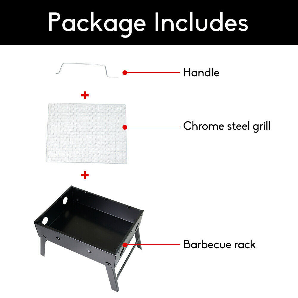 Outdoor Camping Portable & Foldable Charcoal BBQ Grill Hibachi Picnic Barbecue V610-BBQ32