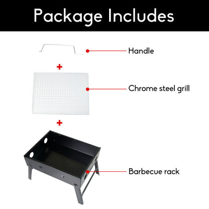 Outdoor Camping Portable & Foldable Charcoal BBQ Grill Hibachi Picnic Barbecue V610-BBQ32