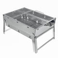 Portable Stainless Steel BBQ Charcoal Wood Outdoor Barbecue Grill Camping Picnic V610-BBQ32-SIL