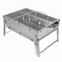 Portable Stainless Steel BBQ Charcoal Wood Outdoor Barbecue Grill Camping Picnic V610-BBQ32-SIL