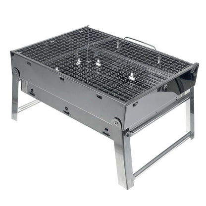 Portable Stainless Steel BBQ Charcoal Wood Outdoor Barbecue Grill Camping Picnic V610-BBQ32-SIL