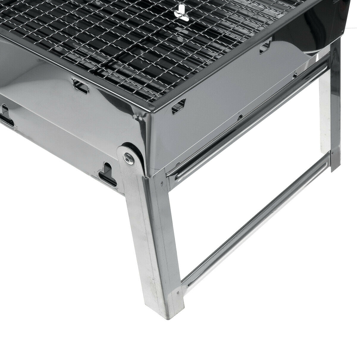 Portable Stainless Steel BBQ Charcoal Wood Outdoor Barbecue Grill Camping Picnic V610-BBQ32-SIL