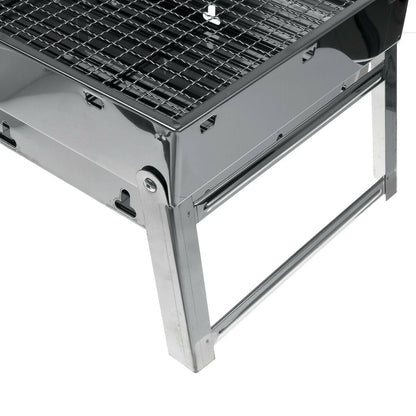 Portable Stainless Steel BBQ Charcoal Wood Outdoor Barbecue Grill Camping Picnic V610-BBQ32-SIL