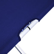 Camping Bed Folding Stretcher Light Weight w/ Carry Bag Camp Portable - blue V610-CAMSTRECOL-BLU