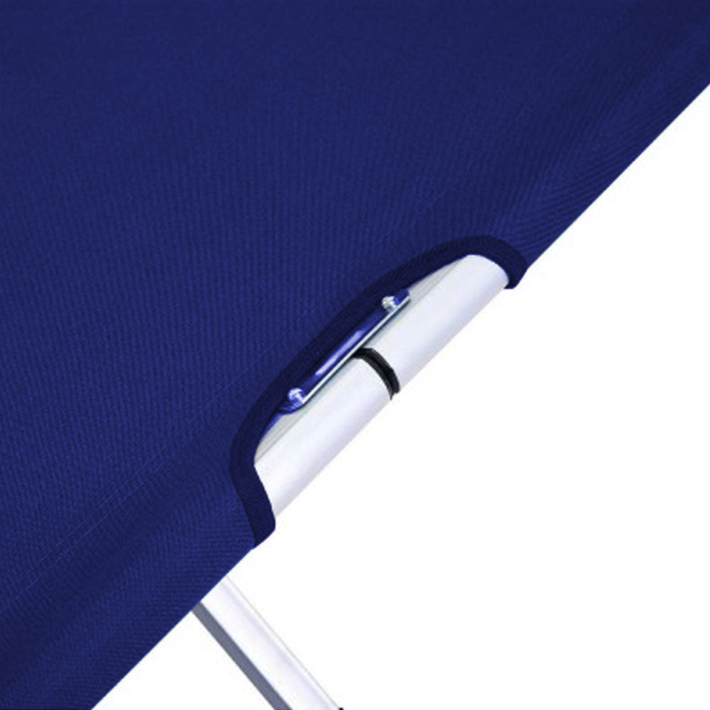Camping Bed Folding Stretcher Light Weight w/ Carry Bag Camp Portable - blue V610-CAMSTRECOL-BLU