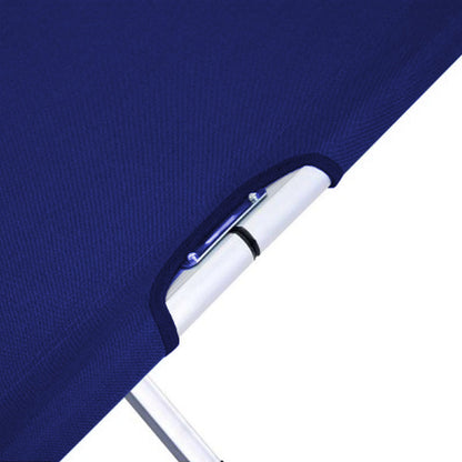 Camping Bed Folding Stretcher Light Weight w/ Carry Bag Camp Portable - blue V610-CAMSTRECOL-BLU