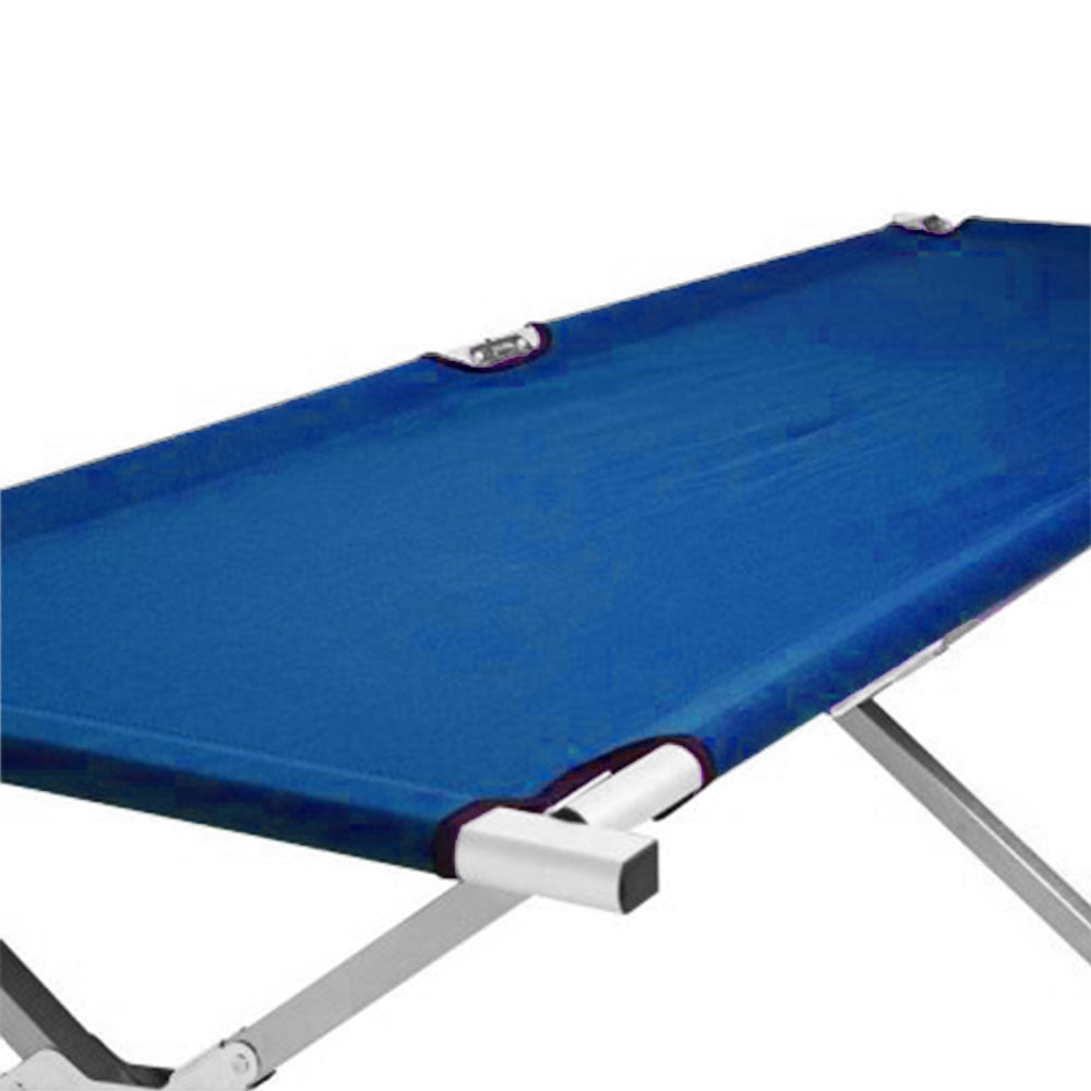 Camping Bed Folding Stretcher Light Weight w/ Carry Bag Camp Portable - blue V610-CAMSTRECOL-BLU