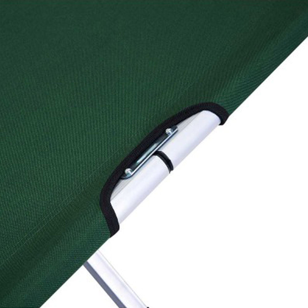 Camping Bed Folding Stretcher Light Weight w/ Carry Bag Camp Portable - green V610-CAMSTRECOL-GR