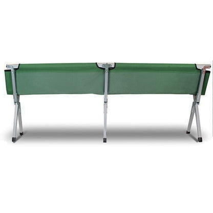 Camping Bed Folding Stretcher Light Weight w/ Carry Bag Camp Portable - green V610-CAMSTRECOL-GR