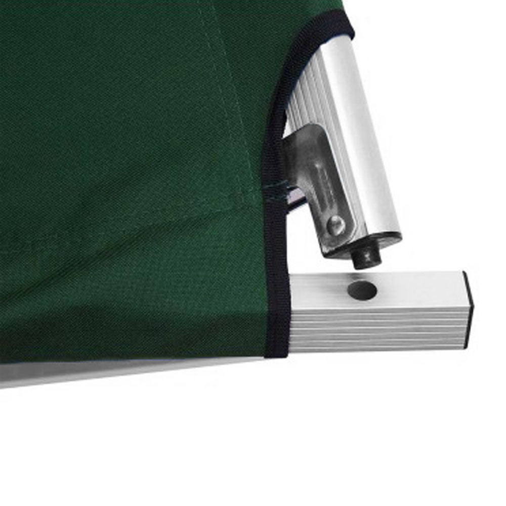 Camping Bed Folding Stretcher Light Weight w/ Carry Bag Camp Portable - green V610-CAMSTRECOL-GR