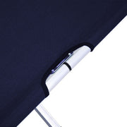 Camping Bed Folding Stretcher Light Weight w/ Carry Bag Camp Portable - navy V610-CAMSTRECOL-NAV