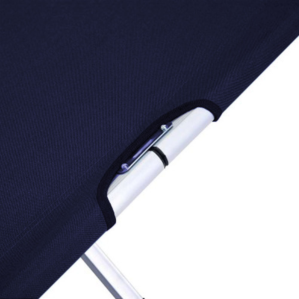 Camping Bed Folding Stretcher Light Weight w/ Carry Bag Camp Portable - navy V610-CAMSTRECOL-NAV