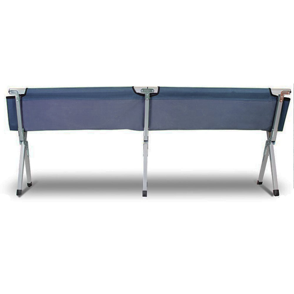 Camping Bed Folding Stretcher Light Weight w/ Carry Bag Camp Portable - navy V610-CAMSTRECOL-NAV