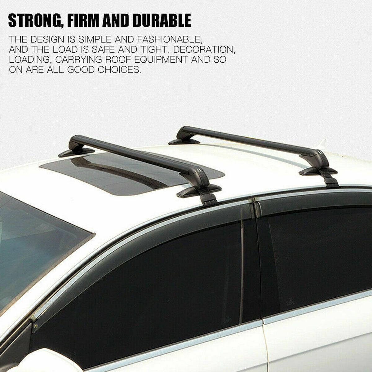 100cm Universal Car Roof Racks Carrier Adjustable Cross Bars Aluminium Alloy Lockable V610-CAR-HGCR-100