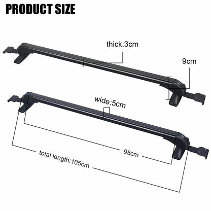 105cm Universal Car Roof Racks Carrier Adjustable Cross Bars Aluminium Alloy Lockable V610-CAR-HGCR-105