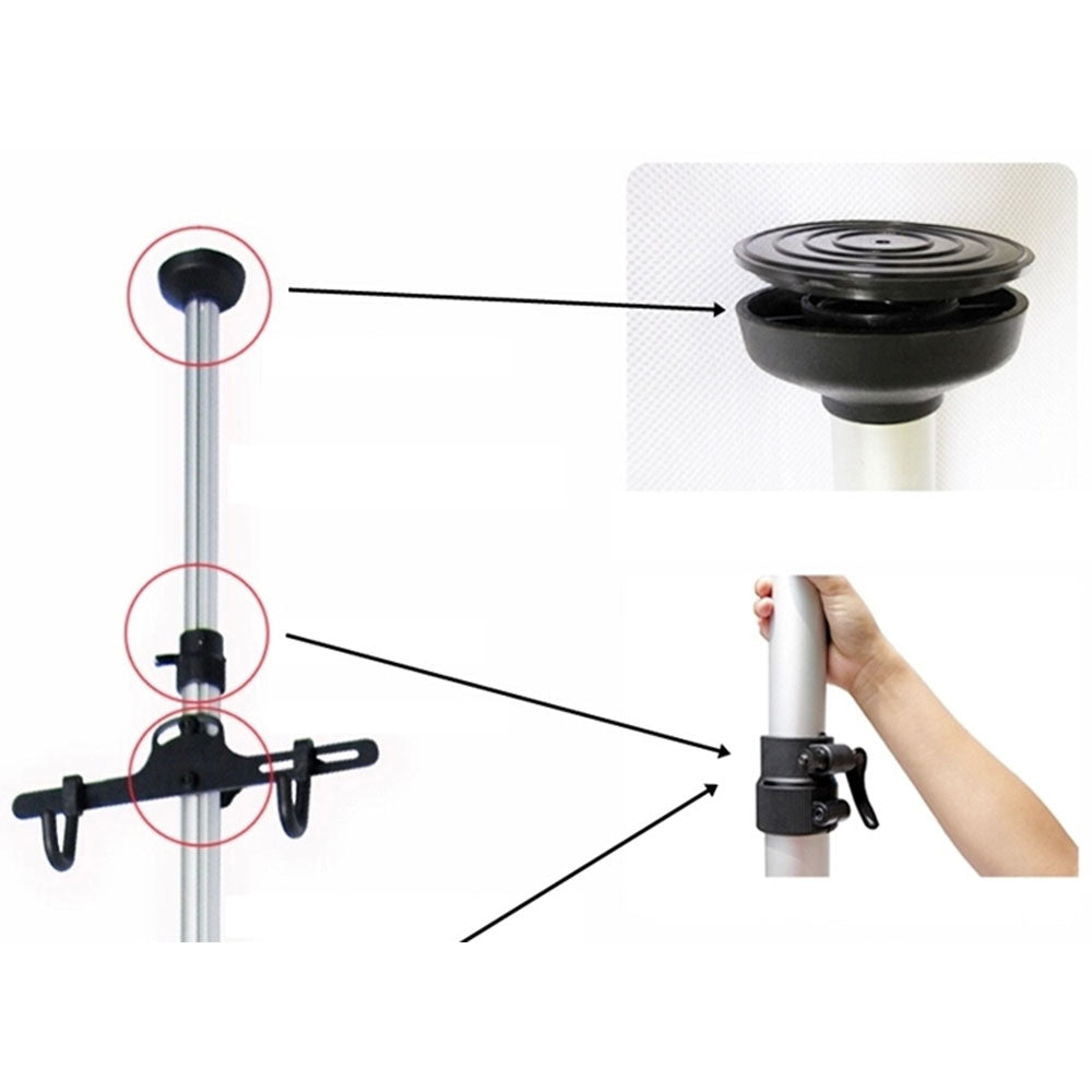 Heavy Duty Aluminum Alloy 2 Bike Bicycle Hanger Parking Rack Storage Stand To 4M V610-CYC-ALUBIKRAC-4M
