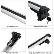 135CM Universal Adjustable Aluminum Alloy Car Roof Rack Cross Bars Carrier Lock V610-CYC-CROBAR-135
