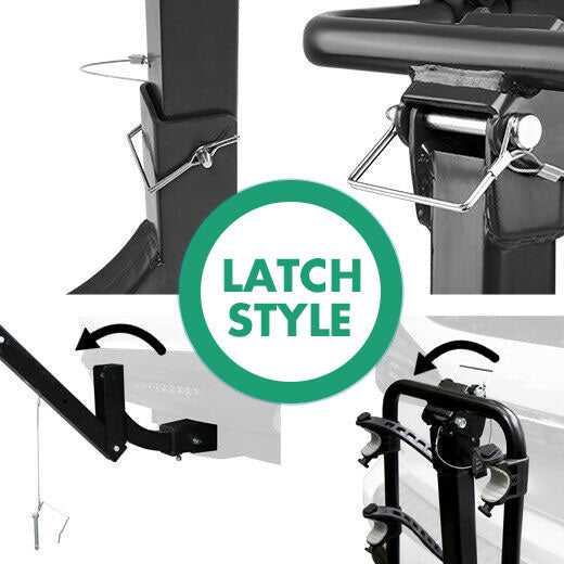 3 Bike Rack Bicycle Car Rear Carrier 2" Steel Foldable Steel Hitch Mount Towbar V610-CYC-TOW-BI3