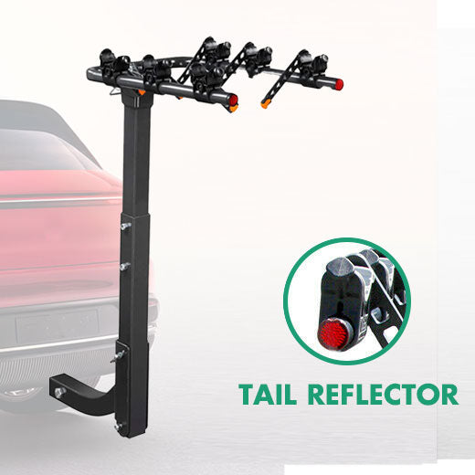 3 Bike Rack Bicycle Car Rear Carrier 2" Steel Foldable Steel Hitch Mount Towbar V610-CYC-TOW-BI3