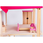 Wooden DIY Dolls Doll House 2 Level Kids Pretend Play Toys Full Furniture Set V610-DOLHO-LQL1280