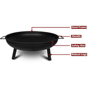 Portable Outdoor Fire Pit Fireplace Open Patio Heater Garden Plant Bowl Steel V610-FIRPI-IMG2428