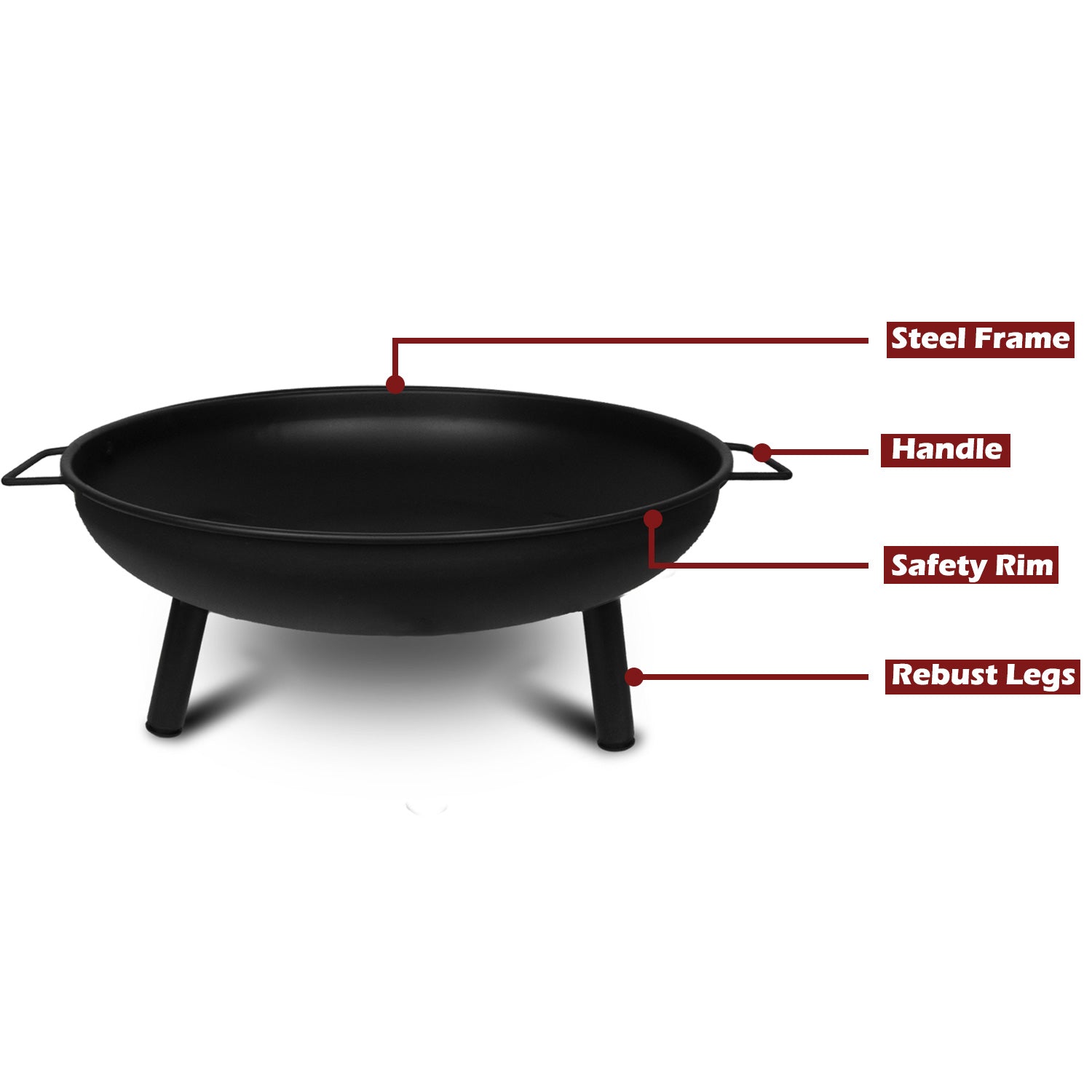 Portable Outdoor Fire Pit Fireplace Open Patio Heater Garden Plant Bowl Steel V610-FIRPI-IMG2428