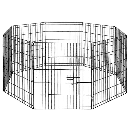 24" 8 Panel Pet Dog Playpen Puppy Exercise Cage Enclosure Fence Play Pen V610-FLATIRON-24