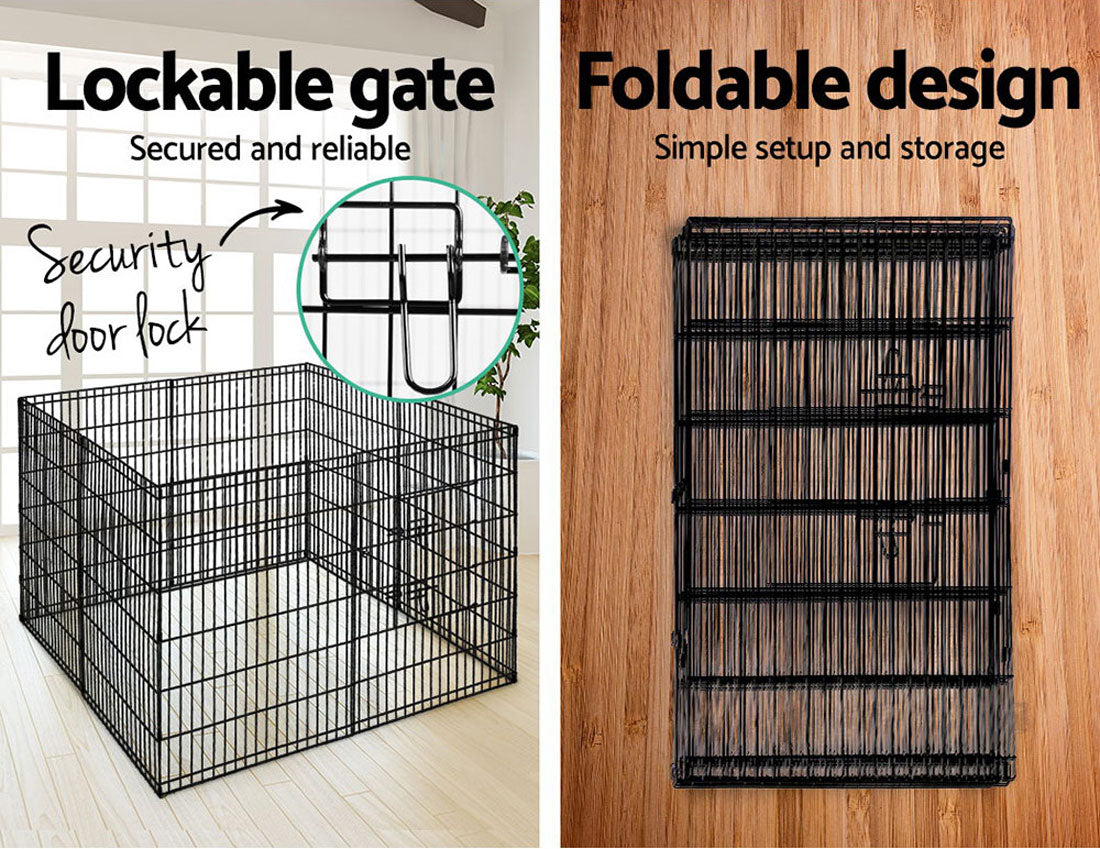 36" 8 Panel Pet Dog Playpen Puppy Exercise Cage Enclosure Fence Play Pen V610-FLATIRON-36