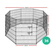 36" 8 Panel Pet Dog Playpen Puppy Exercise Cage Enclosure Fence Play Pen V610-FLATIRON-36