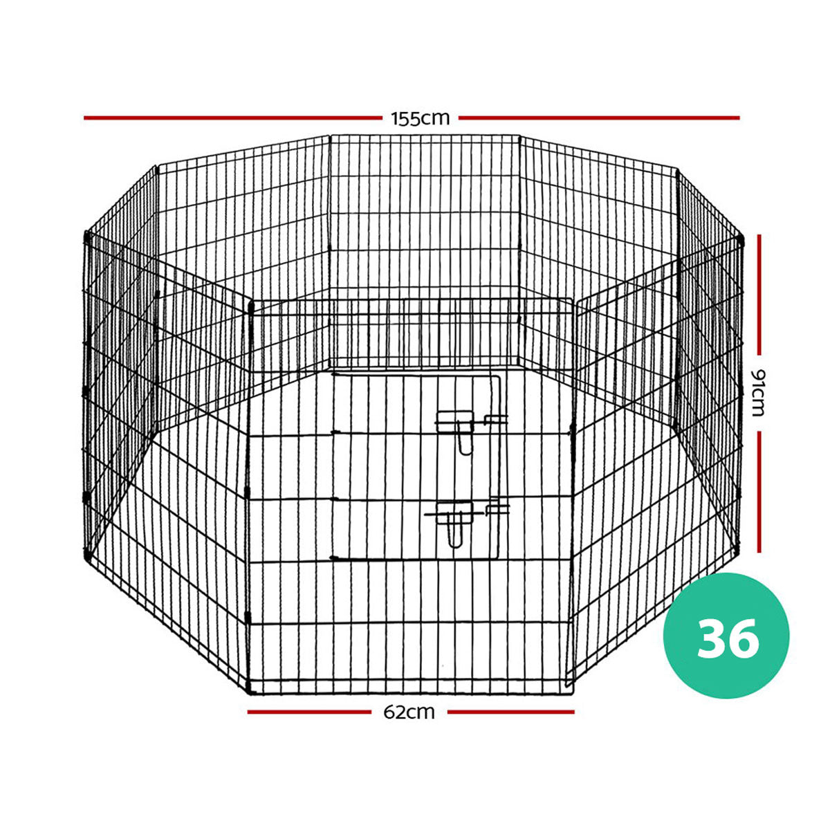 36" 8 Panel Pet Dog Playpen Puppy Exercise Cage Enclosure Fence Play Pen V610-FLATIRON-36
