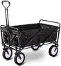 Foldable Collapsible Wagon Cart Garden Beach Outdoor Shopping Trolley Fishing Camping V610-FLDWAG-9150-BLA