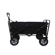 Foldable Collapsible Wagon Cart Garden Beach Outdoor Shopping Trolley Fishing Camping V610-FLDWAG-9150-BLA