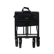 Foldable Collapsible Wagon Cart Garden Beach Outdoor Shopping Trolley Fishing Camping V610-FLDWAG-9150-BLA