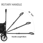 Foldable Collapsible Wagon Cart Garden Beach Outdoor Shopping Trolley Fishing Camping V610-FLDWAG-9150-BLA