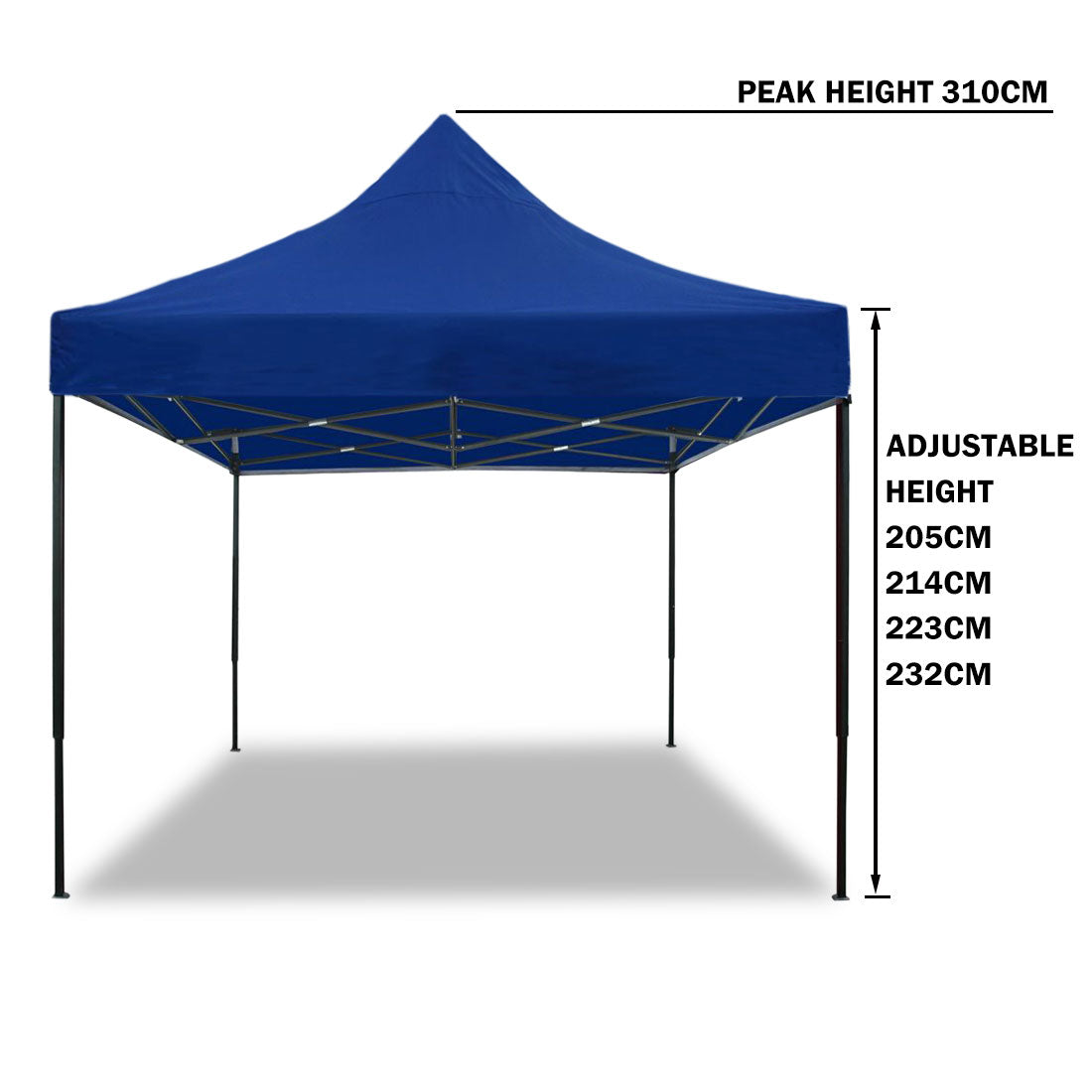3x3m Pop Up Gazebo Outdoor Tent Folding Marquee Party Camping Market Canopy - blue V610-GAR-3X3-BL