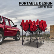3x3m Pop Up Gazebo Outdoor Tent Folding Marquee Party Camping Market Canopy - red V610-GAR-3X3-RE