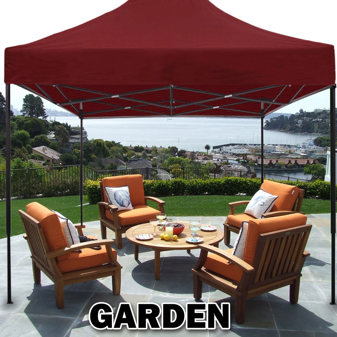 3x3m Pop Up Gazebo Outdoor Tent Folding Marquee Party Camping Market Canopy - red V610-GAR-3X3-RE