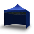 3x3m Pop Up Gazebo Outdoor Tent Folding Marquee Party Camping Market Canopy w/ Side Wall - blue V610-GAR-3X3-SI-BL