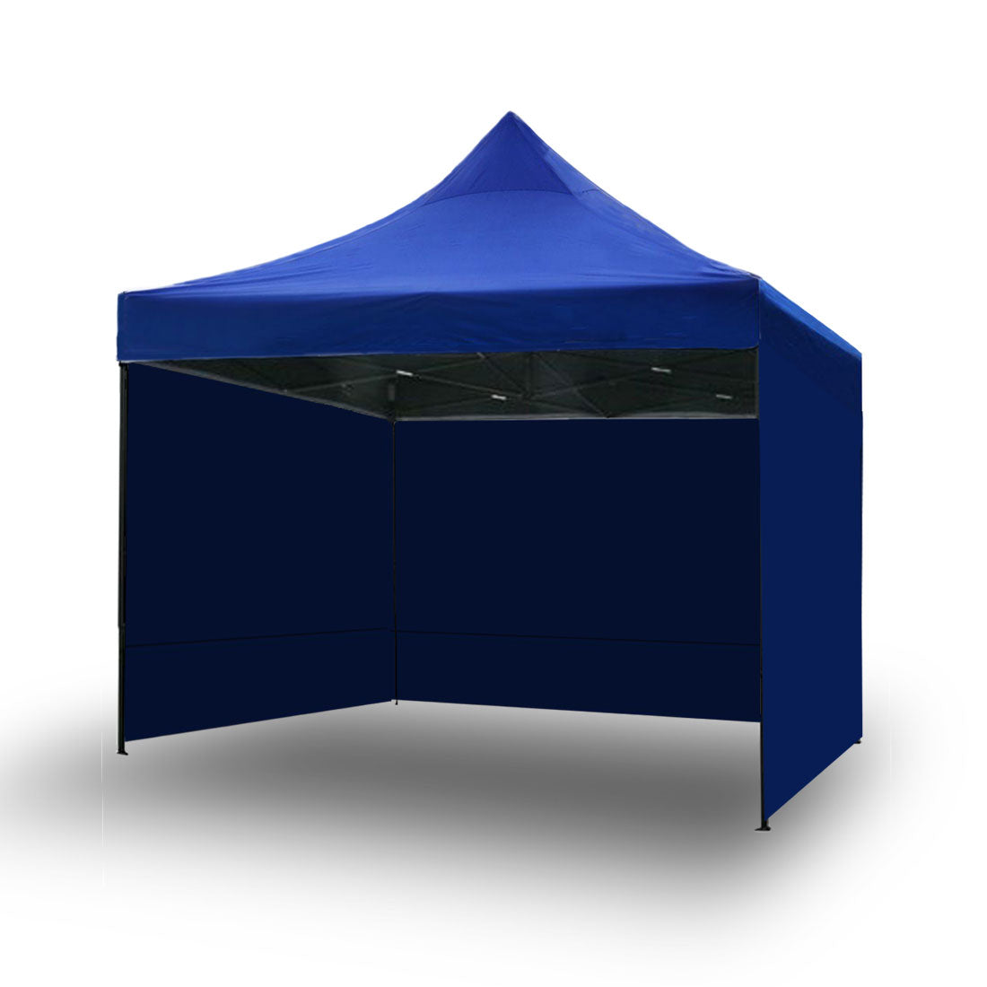 3x3m Pop Up Gazebo Outdoor Tent Folding Marquee Party Camping Market Canopy w/ Side Wall - blue V610-GAR-3X3-SI-BL