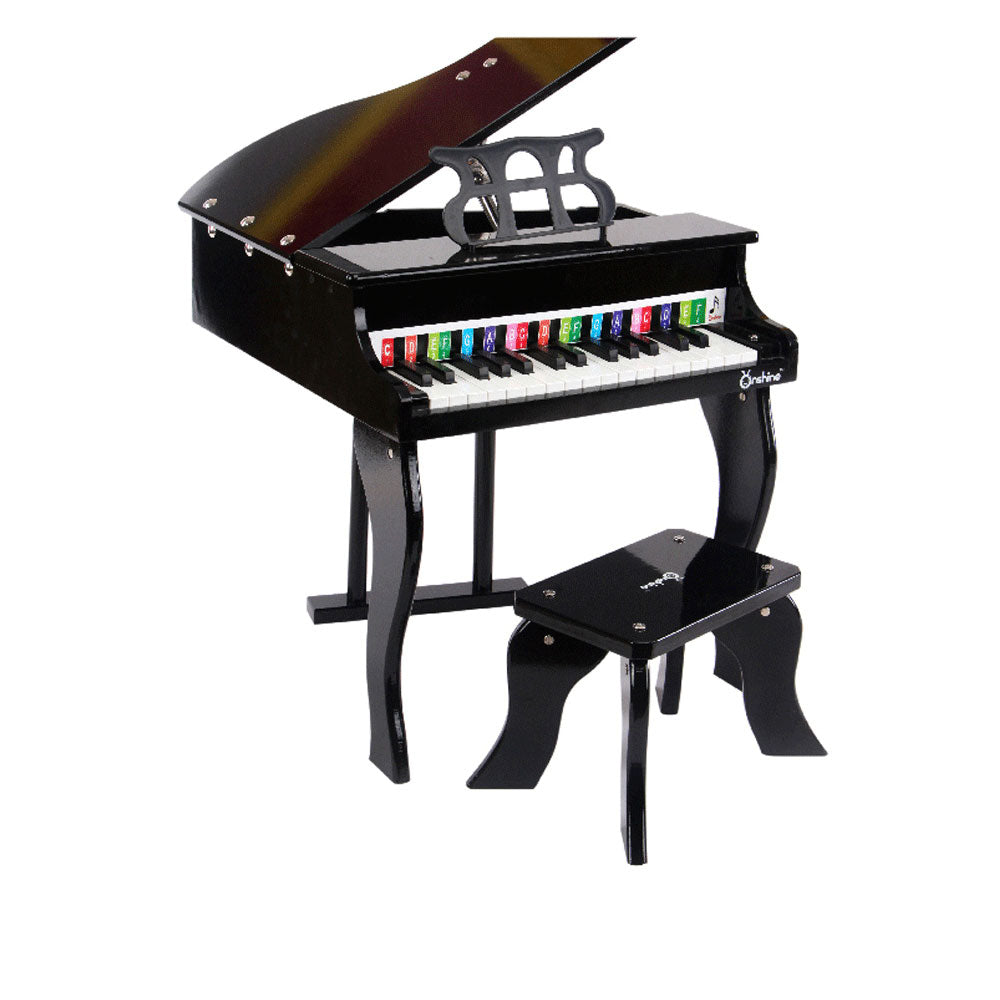 Kids Wooden Pretend Musical Toy Baby Children Grand Style Toy Mini 30 Key Piano V610-GRAPIN-0293-BLA