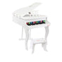 Kids Wooden Pretend Musical Toy Baby Children Grand Toy Mini 30 Keys Piano White V610-GRAPIN-0293-WHI