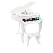 Kids Wooden Pretend Musical Toy Baby Children Grand Toy Mini 30 Keys Piano White V610-GRAPIN-0293-WHI