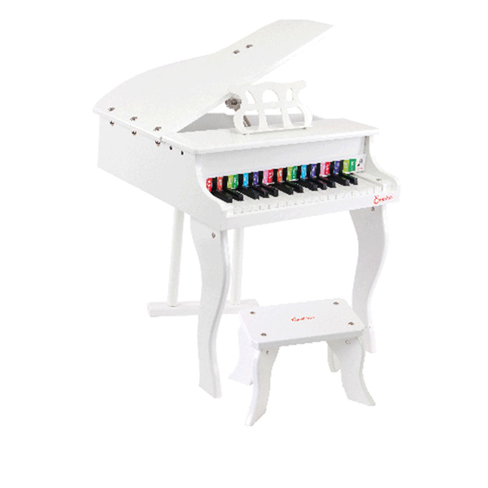 Kids Wooden Pretend Musical Toy Baby Children Grand Toy Mini 30 Keys Piano White V610-GRAPIN-0293-WHI